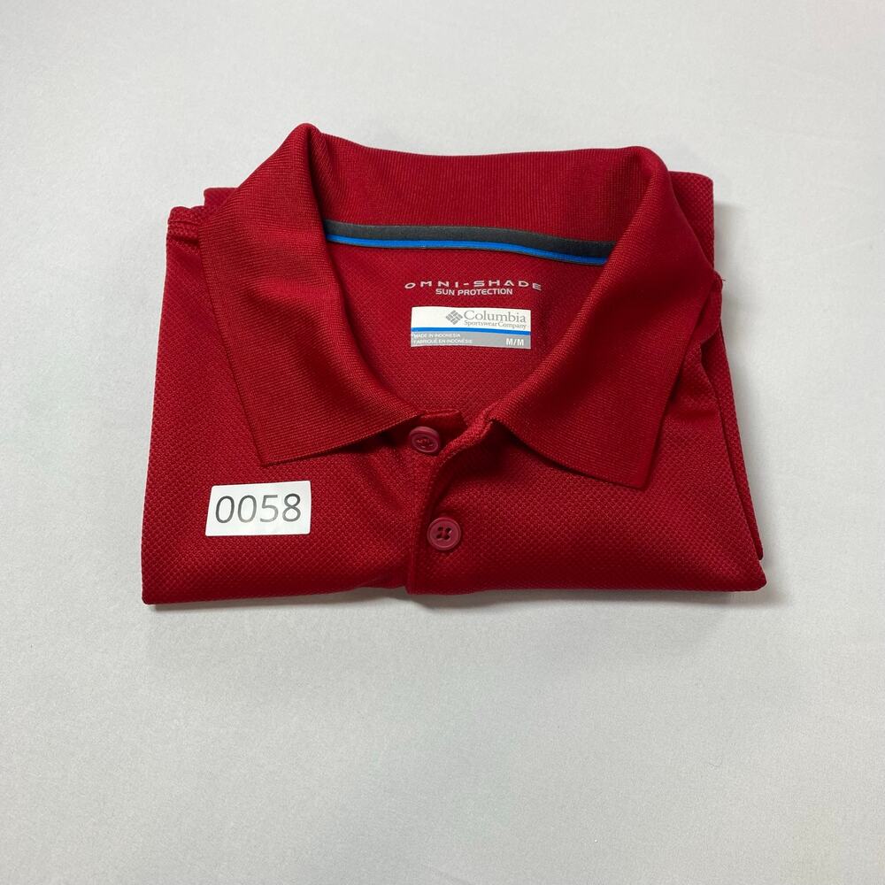 Columbia Omni‑Shade Polo Men’s M Red – Performance Sun Protection - Picture 7 of 7